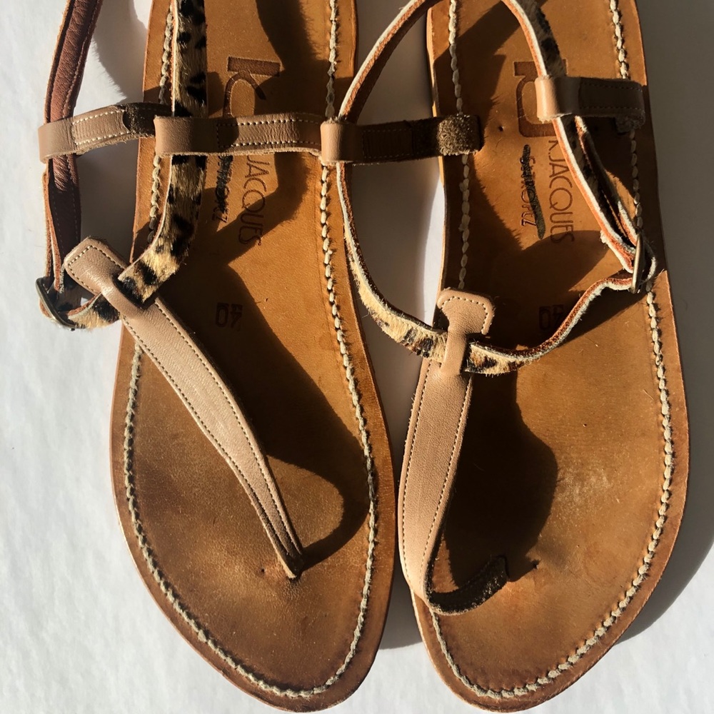 K. Jacques Leopard Sandals